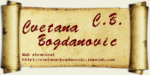 Cvetana Bogdanović vizit kartica